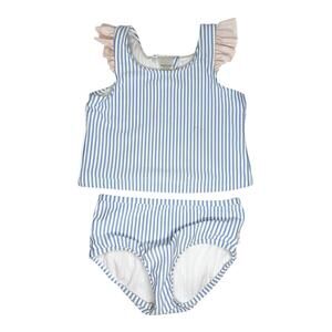 Ruffle Butts Seersucker Tankini 2 Piece Swimsuit Size 4T